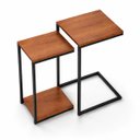 Ver imagem 6 de Kit Mesa Lateral ou Canto para Sala ou Auxiliar Apoio de Sofá MDP 36cm Quadrado Demolição