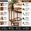 Ver imagem 7 de Kit Mesa Lateral ou Canto para Sala ou Auxiliar Apoio de Sofá MDP 36cm Quadrado Demolição