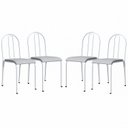 Ver imagem 2 de Conjunto 4 Cadeiras para Cozinha e Sala de Jantar Branco/Cinza