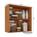 Ver imagem 3 de Armário de Cozinha 70cm 2 Portas Frisadas em MDF Itafriz Itatiaia Marrom/Cinamomo