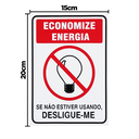 Ver imagem 2 de Combo 6 Placas De Sinalização Economize Energia Se Não Estiver Usando, Desligue-me 15x20 Acesso - P-