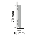 Ver imagem 2 de Rodape de Poliestireno 7cm Liso Branco 2,00m - Santa Luzia:branco