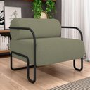 Ver imagem 2 de Kit 02 Poltronas Decorativa Pés Industrial Moscou K01 Bouclê Verde - Lyam Decor