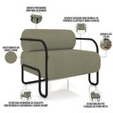 Ver imagem 4 de Kit 02 Poltronas Decorativa Pés Industrial Moscou K01 Bouclê Verde - Lyam Decor
