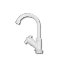 Torneira Bica Movel Bancada Simples Preta/branca - Branco
