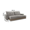 Ver imagem 6 de Sofá Avalon 02 Módulos de 120cm Br25cm Meu Sofá Online A230 Linho Cinza
