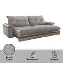 Ver imagem 3 de Sofá Avalon 02 Módulos de 120cm Br25cm Meu Sofá Online A230 Linho Cinza