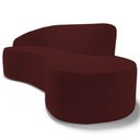 Ver imagem 5 de Sofá Living 3 Lugares 260cm Braço Esquerdo Mozart D06 Veludo Vermelho - Mpozenato