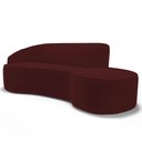 Ver imagem 1 de Sofá Living 3 Lugares 260cm Braço Esquerdo Mozart D06 Veludo Vermelho - Mpozenato