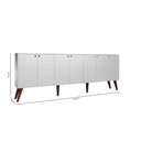 Ver imagem 3 de Aparador Buffet Retro para Sala de Estar 7 Portas Nicarágua - Branco