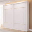 Ver imagem 1 de Guarda-Roupa Casal 2 Portas de Correr 229cm MDF Talin Branco