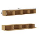 Ver imagem 3 de Rack Suspenso para TV até 75 Polegadas Planejado 210cm Aruá CabeCasa MadeiraOriginals Marrom Jatobá