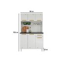 Ver imagem 2 de Armário de Cozinha Modulado Diamante Smart c/ 6 Portas e 1 Gaveta 105cm Branco/Preto - Telasul