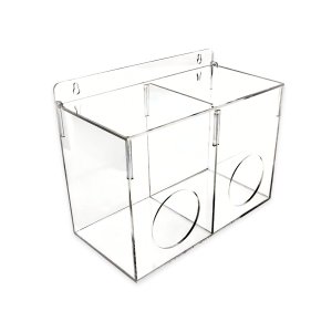 Dispenser Duplo Porta Touca e Propé em Acrílico