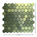 Ver imagem 2 de Pastilha Adesiva Aluminio Decoração Banheiro Colmeia Dourada