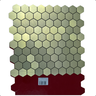 Pastilha Adesiva Aluminio Decoração Banheiro Colmeia Dourada - 7