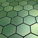 Ver imagem 3 de Pastilha Adesiva Aluminio Decoração Banheiro Colmeia Dourada