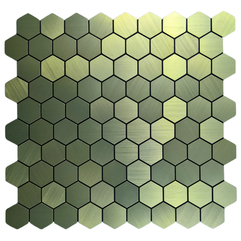 Pastilha Adesiva Aluminio Decoração Banheiro Colmeia Dourada