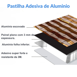 Pastilha Adesiva Aluminio Decoração Banheiro Colmeia Dourada - 4