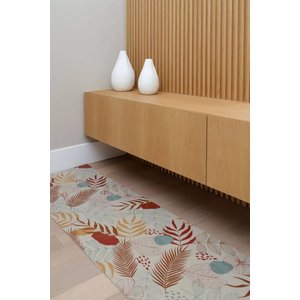 Passadeira Flex 60cm X 180cm Folhagem Colorida Kapazi