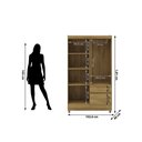 Ver imagem 2 de Guarda Roupa Roupeiro Solteiro Ideal 4 Portas Plus Nature Vila Rica