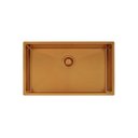 Ver imagem 1 de Cuba Quadrum 70 X 40 Cm Gold Tramontina + Torneira + Dosador