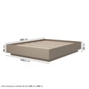 Ver imagem 3 de Cama Casal Araçá CabeCasa MadeiraOriginals Cinza/Fendi