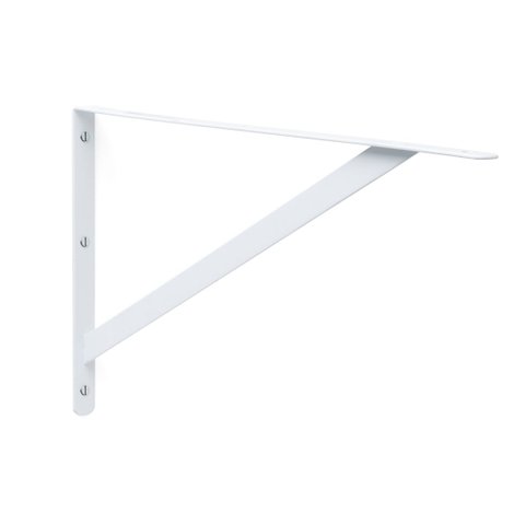 Kit 10X Suporte Reforçado Mão Francesa para Prateleira 50 cm Branco