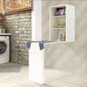 Ver imagem 4 de Armário de Parede Suspenso com Mesa e Prateleiras Articulável Am3106 Branco Tecnomobili
