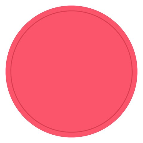 Placa Redonda com Canaleta 30 X 1 Vermelha Om Silva