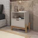 Ver imagem 7 de Kit 2 Mesas de Cabeceira 1 Gaveta 004015 Off White Dcasa