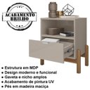 Ver imagem 3 de Kit 2 Mesas de Cabeceira 1 Gaveta 004015 Off White Dcasa