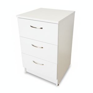 Gaveteiro 3 Gavetas Mdf com 2 Compartimentos Secretos, Gaveta Secreta - Branco