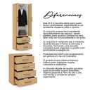 Ver imagem 7 de Guarda Roupa Solteiro 2 Portas e Cômoda 4 Gavetas Carvalho Menu Móveis