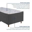 Ver imagem 3 de Cama Box Solteiro Lotus D28 188x88x52 Colchoart Cinza