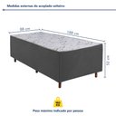 Ver imagem 2 de Cama Box Solteiro Lotus D28 188x88x52 Colchoart Cinza