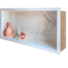 Nicho em Porcelanato Banheiro Branco Carrara 60x32cm - 2
