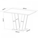 Ver imagem 3 de Mesa de Jantar 4 Lugares Felicity Venus Seda/Blonde/Nude - Viero Móveis