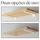 Ver imagem 2 de Kit 3 Suportes de Parede para Prateleira 35cm Design Moderno Invisível Mão Francesa Branco
