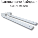Ver imagem 5 de Kit 3 Suportes de Parede para Prateleira 35cm Design Moderno Invisível Mão Francesa Branco