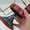 Ver imagem 3 de Relógio Decorativo de Metal Vermelho 21x14x17cm Parede Mesa Decoração Sala