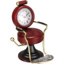 Ver imagem 1 de Relógio Decorativo de Metal Vermelho 21x14x17cm Parede Mesa Decoração Sala