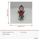 Ver mais imagens de Relógio Decorativo de Metal Vermelho 21x14x17cm Parede Mesa Decoração Sala
