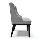 Ver imagem 6 de Kit 10 Cadeiras De Jantar Suede Cinza Base Fixa Madeira