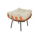 Ver imagem 3 de Kit Poltrona e Puff Costela Bouclê Bege - Vallisa Decor