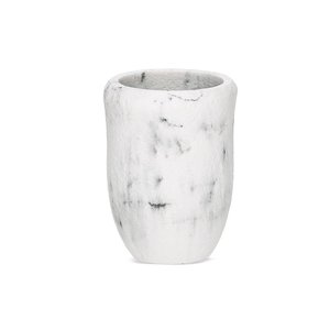 Copo Porta Escova de Dentes em Poliresina Branco 12cm 20793 Mart