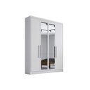 Ver imagem 1 de Guarda Roupa Solteiro 4 Portas e 3 Gavetas C- Espelho Moderni Branco - Novo Horizonte