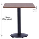 Ver imagem 2 de Mesa Zeta 77,50 cm (Altura) com Tampo em MDP Quadrado 70 cm Imbuia