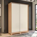 Ver imagem 4 de Guarda Roupa Frizatto 2 Portas Freijó/off White/titanium (flex) - Abz