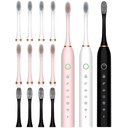 Ver imagem 1 de Super Kit 2 Escovas Escova Dental Oral Elétrica Recarregável + 6 Escovas Extra
